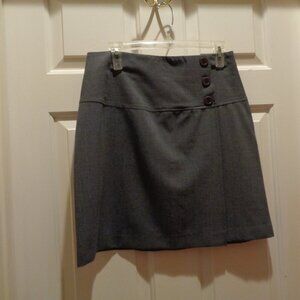 Gray skirt with pinstriping and front slit by SC Collection